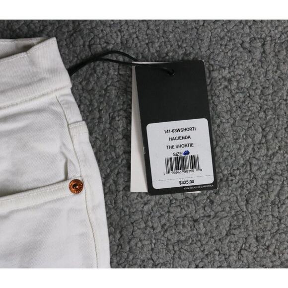 New Re/Done Womens 24 White Jeans Hacienda The Shortie Distressed - Picture 4 of 7